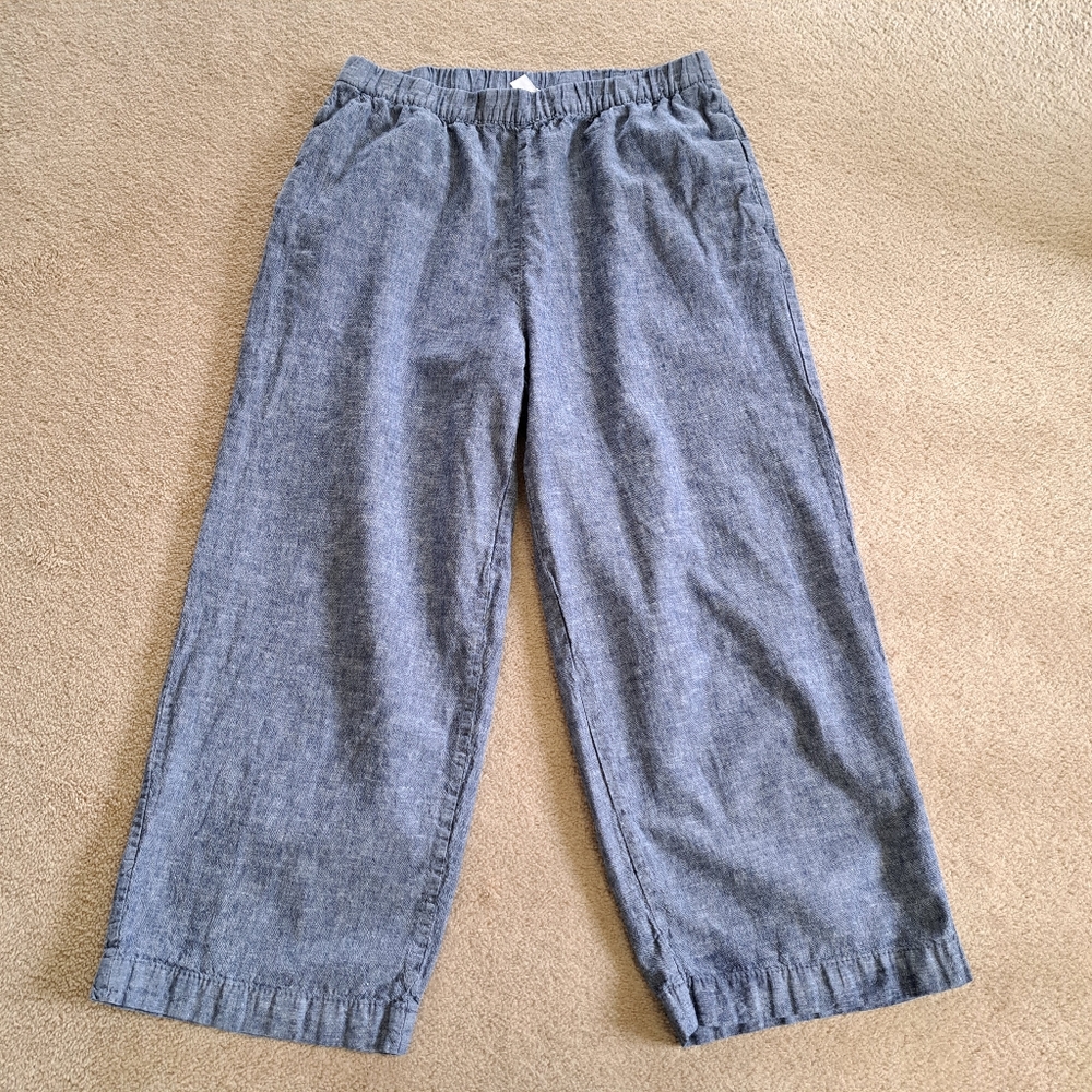 Joe Fresh Gray Cropped Wide-Leg Pants